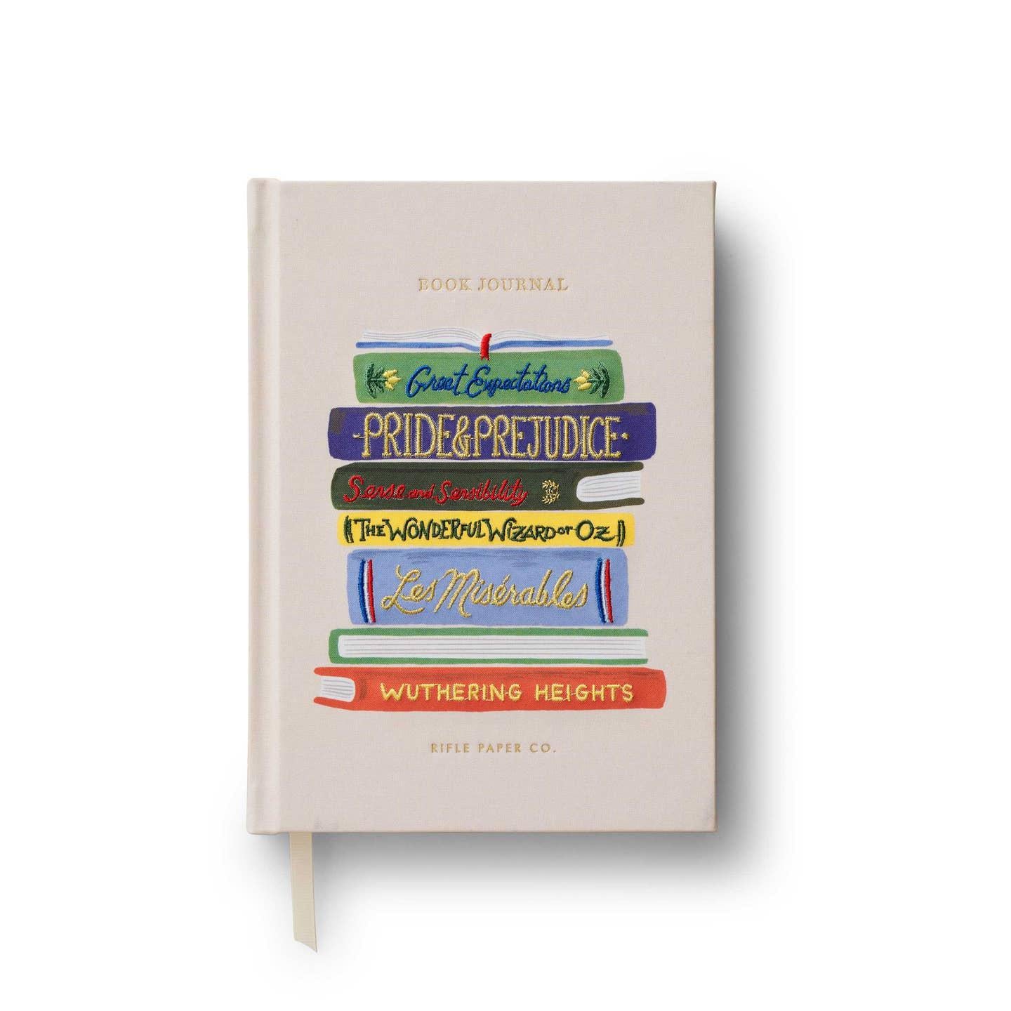 Book Club Embroidered Journal